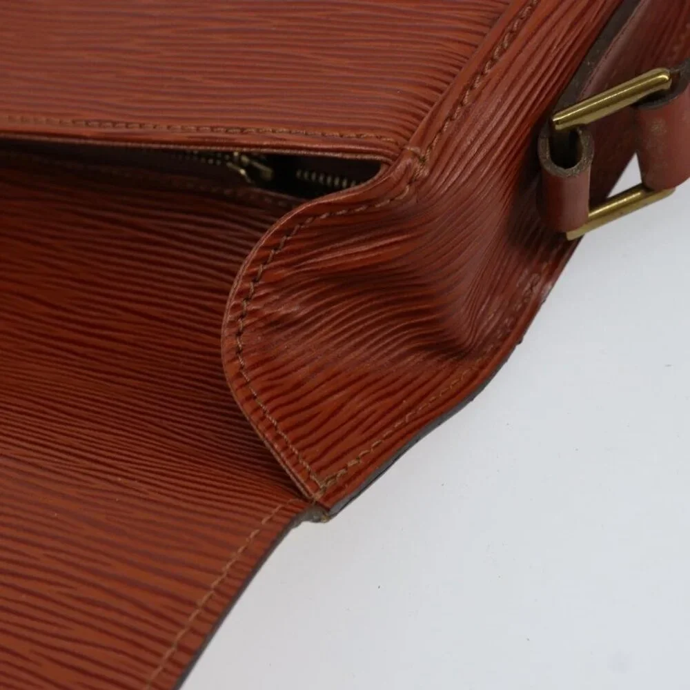 Authentic LOUIS VUITTON Epi Saint Cloud GM Shoulder Bag Brown M52193 LV - Picture 8 of 16